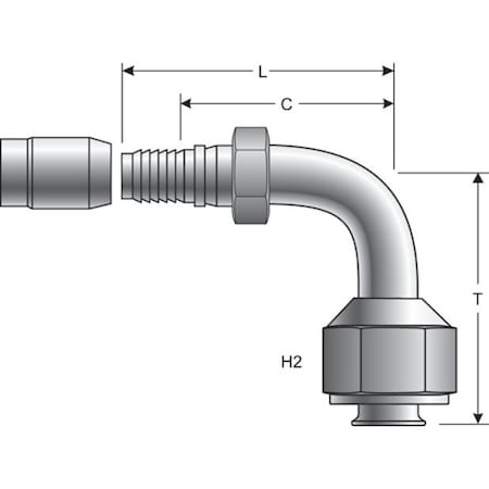 Gates Hydraulic Coupling-C14 Coupl/Adapter, G40179-1010 G40179-1010